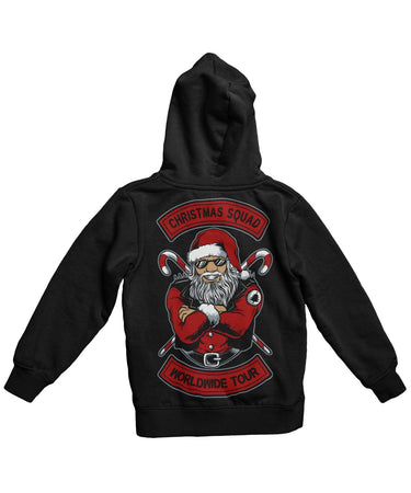 Christmas Squad Worldwide Tour Santa Back Printed Christmas Unisex Hoodie 8Ball